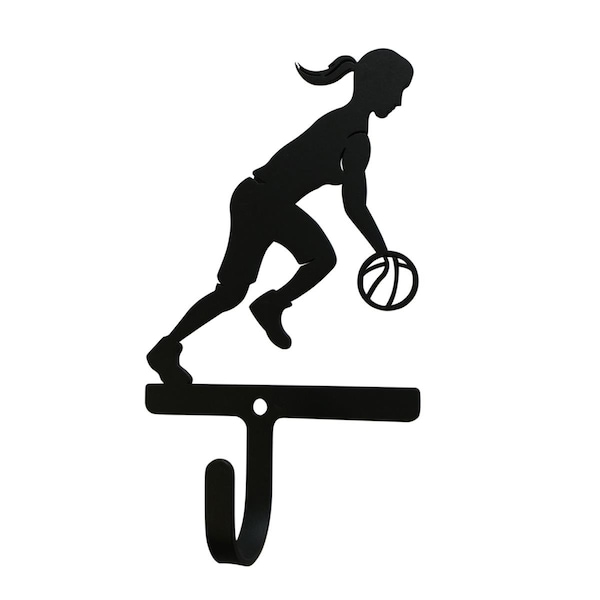 Village Wrought Iron WH-306-S Basketball Womans & Girls Wall Hook; Small WH-306-S - main